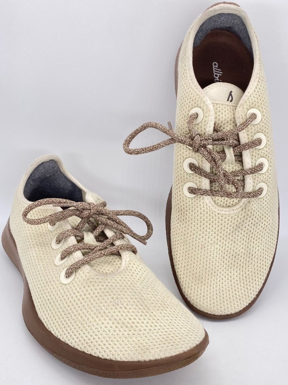 Allbirds Tree Runner Shoes Mens 10 TR / M10 Taupe Brown Sole Pre-Owned RARE